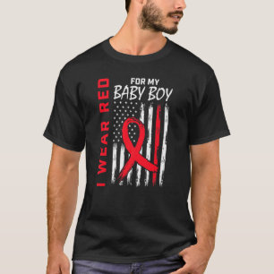 T-shirt Va pour le fils rouge Bébé garçon Maladie cardiaqu