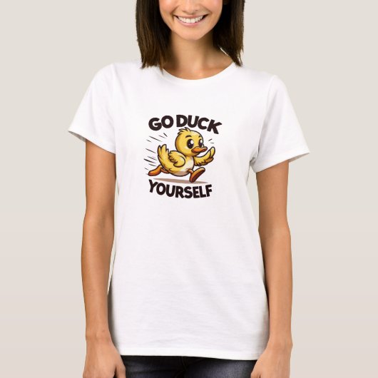 T-shirt Va te faire courir le canard (Devant)