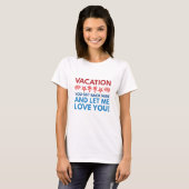 T-shirt Vacances (Devant entier)