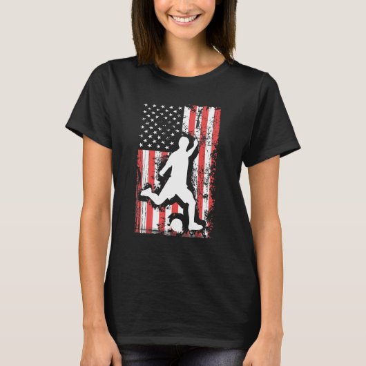 T-shirt VACANCES 365 Soccer US Grunge Drapeau américain 4e (Devant)