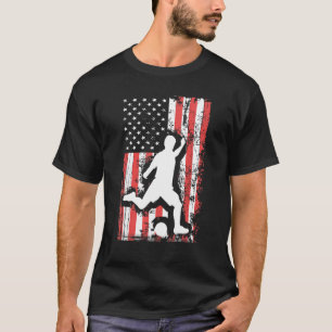 T-shirt VACANCES 365 Soccer US Grunge Drapeau américain 4e