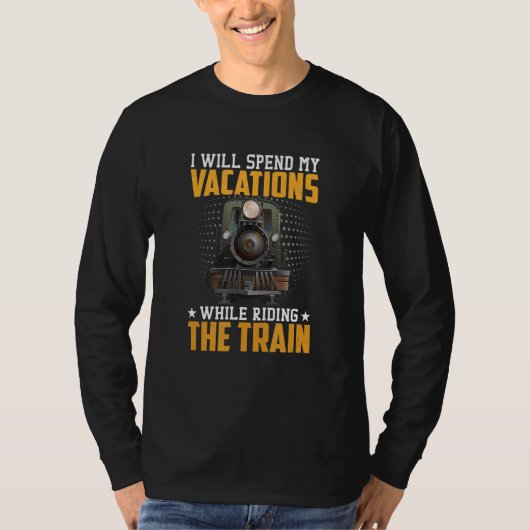 T-shirt Vacances à cheval Train Trains Génie graphique (Devant)