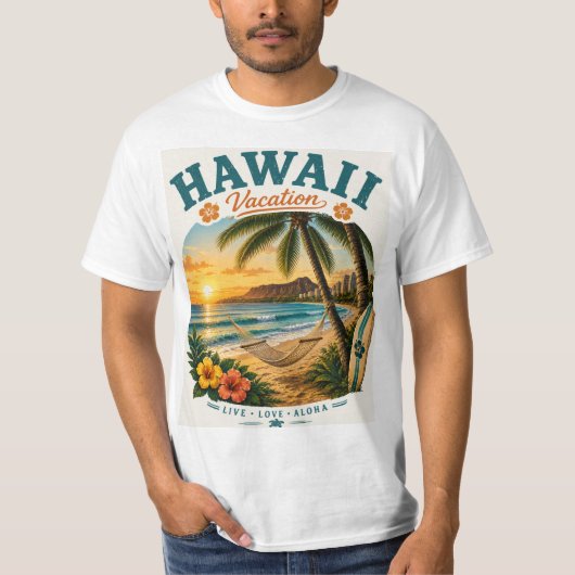 T-shirt Vacances à Hawaï (Devant)