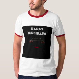 T-shirt Vacances Adulte Taille L Homme Blanc/Rouge Ringer