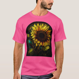 T-shirt Vacances agréables Floral Vacances d'été tournesol