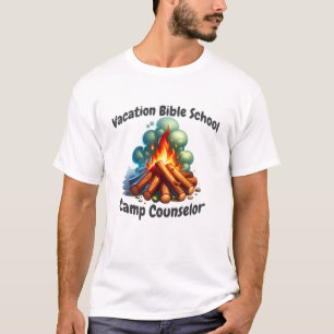 T-shirt Vacances Bible School Camp Conseiller Campfire