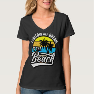 T-shirt Vacances Camping Été Plage Extérieure Plage Plage