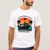 T-shirt Vacances croisière en famille Nom et année personn (Devant)