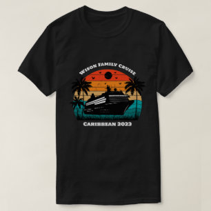 T-shirt Vacances croisière en famille Nom et année personn