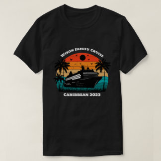 T-shirt Vacances croisière en famille Nom et année personn