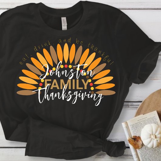 T-shirt Vacances d'automne Famille Thanksgiving