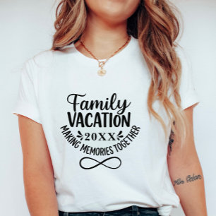 T-shirt Vacances de famille personnalisées avec symbole de