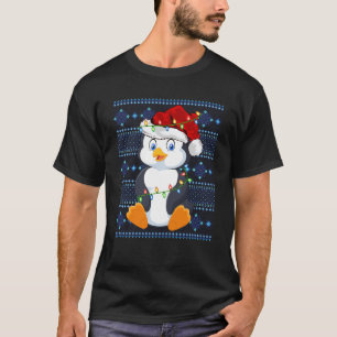 T-shirt Vacances de Noël doux et moche Lumières Adelie Pen