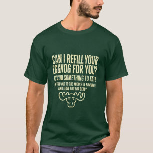 T-shirt Vacances de Noël Puis-je vous resservir de l'eggno