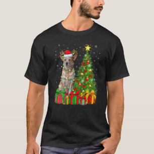 T-shirt Vacances de Noël Santa Australian Cattle Dog Noël