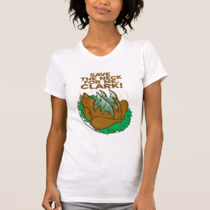 T-shirt Vacances de Noël Sauvez le cou pour moi, Clark