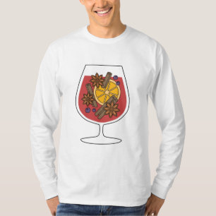 T-shirt Vacances de Noël vin roux rouge cocktail épicé