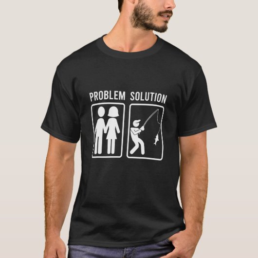 T-shirt Vacances de pêche pour hommes Solution de problème (Devant)
