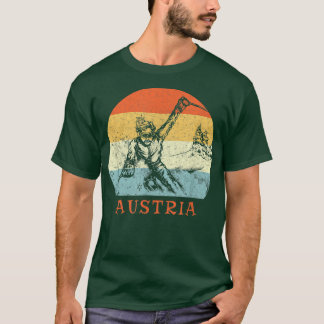 T-shirt Vacances de ski vintage en Autriche enneigée 