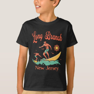 T-shirt Vacances de surfeur du New Jersey Long Branch Nj P