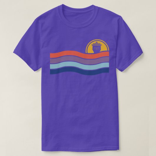 T-shirt Vacances d'équipage de croisière Retro Cruise (Design devant)
