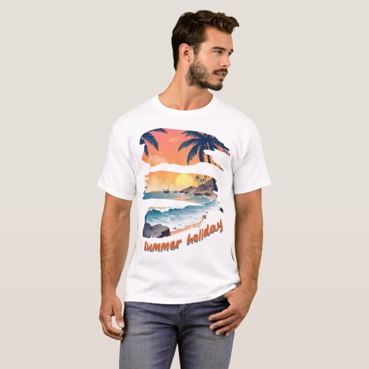 T-shirt Vacances d'été (Devant entier)
