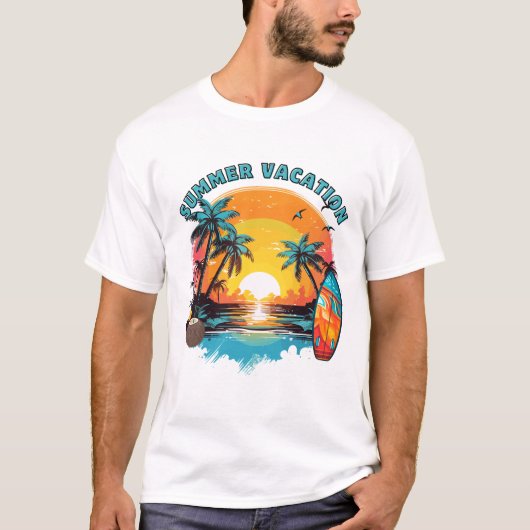 T-shirt vacances d'été (Devant)