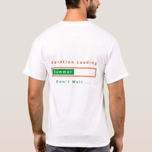 T-shirt vacances d'été avec texte (Dos)