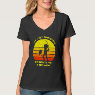 T-shirt Vacances d'été cool Pêche à la mouche Poisson Rod