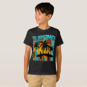T-shirt vacances d'été de surf (Devant entier)