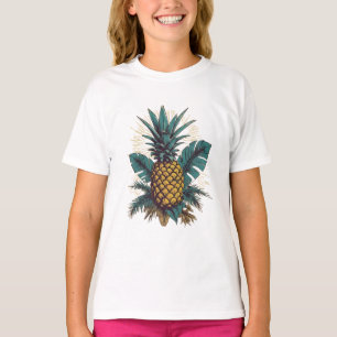 T-shirt Vacances d'été feuille Vintage moderne