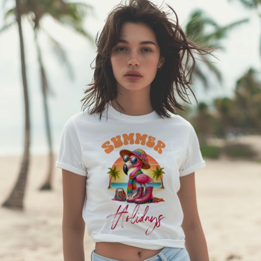 T-shirt Vacances d'été Flamant