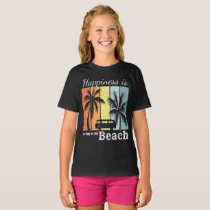 T-shirt Vacances d'été Le bonheur est une journée à la pla