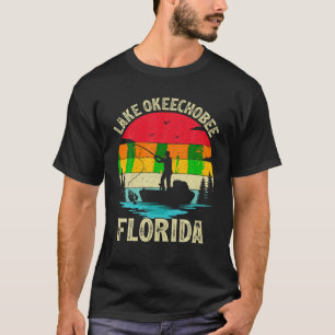 T-shirt Vacances d'été Pêche Vintage Floride Okeechobee