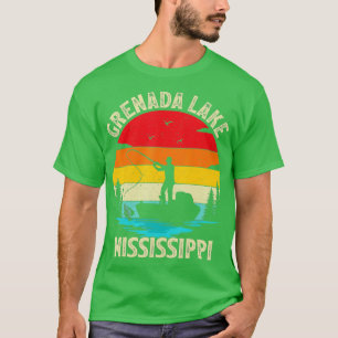 T-shirt Vacances d'été Pêche Vintage Mississippi Grenade