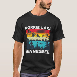 T-shirt Vacances d'été Pêche Vintage Retro Norris Lake