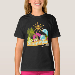 T-shirt Vacances d'été plage soleil souriant en lunettes d