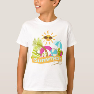 T-shirt Vacances d'été plage soleil souriant en lunettes d