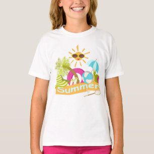 T-shirt Vacances d'été plage soleil souriant en lunettes d