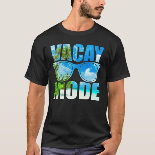 T-shirt Vacances d'été Plage tropicale Palm Tree Ocean Vac (Devant)