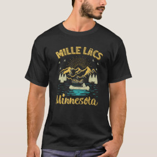 T-shirt Vacances d'été Retro Mountain Minnesota Mille Lac