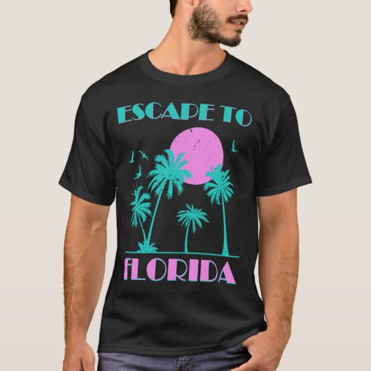 T-shirt Vacances D'Été S'Échapper À Floride Cadeaux Améric (Devant)