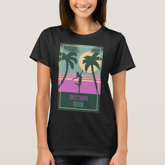 T-shirt Vacances d'été tropicales sans fin (Devant)