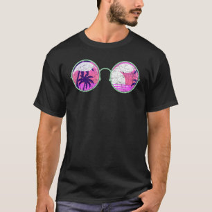 T-shirt Vacances d'été Vaporwave Île Exotique Tropical S