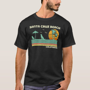 T-shirt Vacances d'été Vintage Californie Père Noël Cruz B