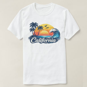 T-shirt Vacances en Californie Coucher de Soleil Mignon Ca