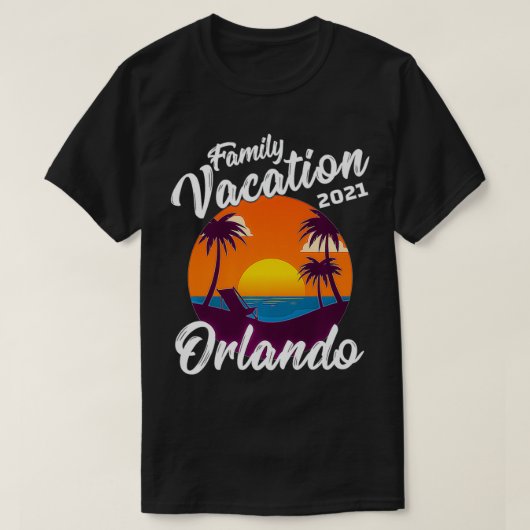 T-shirt Vacances en famille 2021 Orlando Floride Voyage co (Design devant)