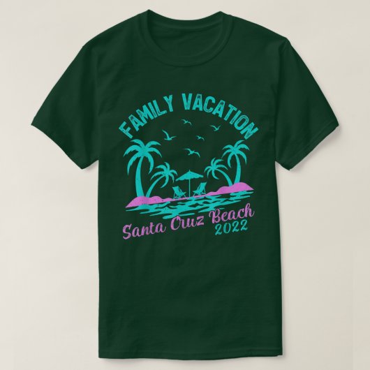T-shirt Vacances en famille 2022 Palm Tree California Père (Design devant)