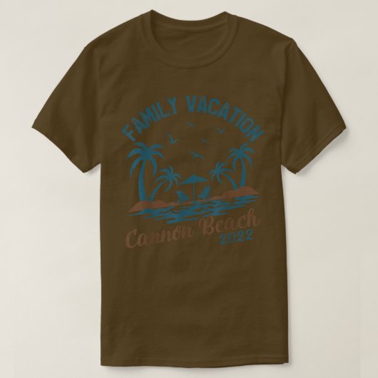 T-shirt Vacances en famille 2022 Palm Tree Oregon Cannon B (Design devant)