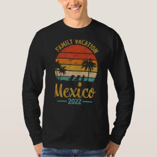 T-shirt Vacances en famille 2022 Palmier Vintage Mexique P